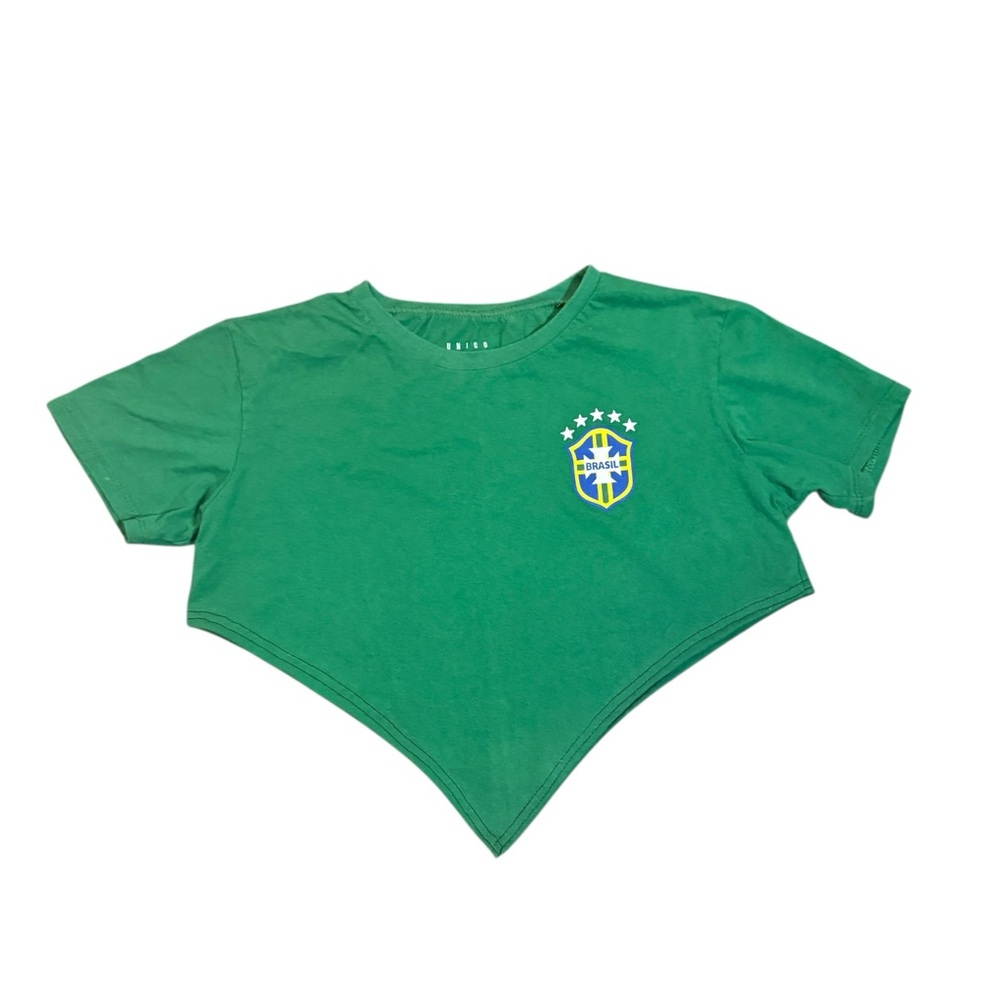 Brazil Reworked Custom V Cut Crop Top - Picture 2 of 4